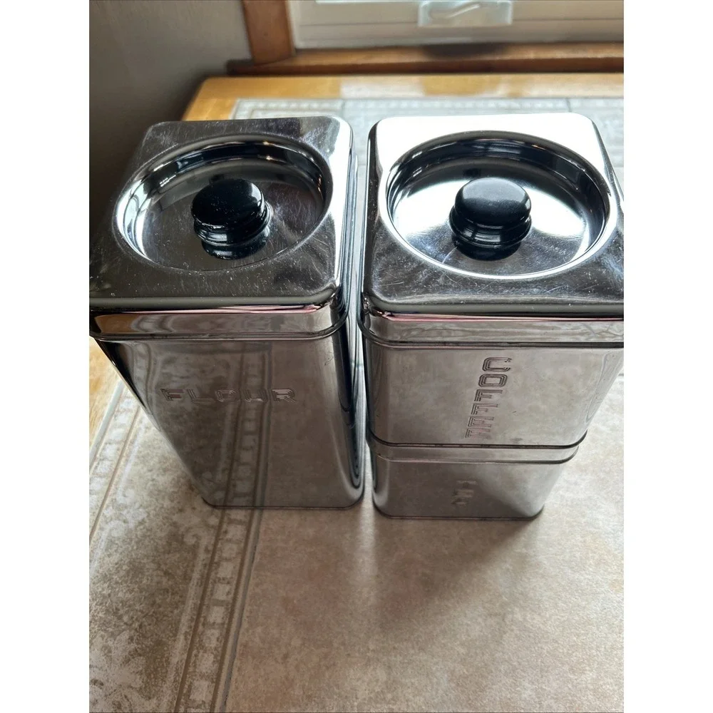 beautyware canister set MCM‎ Flour Coffee Tea Diver